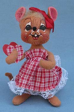 Annalee 7" Sweetheart Girl Mouse - Mint - 1995 - 034095a