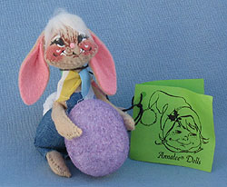 Annalee 5" Floppy Ear Boy Bunny with Egg - Mint - 051084ox