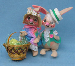 Annalee 7" E.P. Boy & Girl Bunny - Mint - 0615-0610-86sq