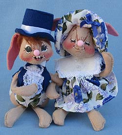 Annalee 7" E.P. Spring Boy & Girl Bunny - Mint - 0615-0610-99ox