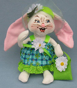 Annalee 12" Spring Girl Bunny with Purse - Mint - 065106