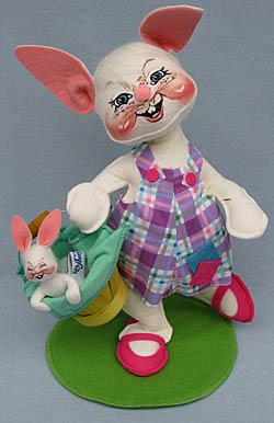 Annalee 10" Mom Bunny with Basket of Joy - Mint - 066698