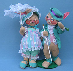 Annalee 18" E.P. Boy & Girl Bunny - Mint - 0715-0710-87