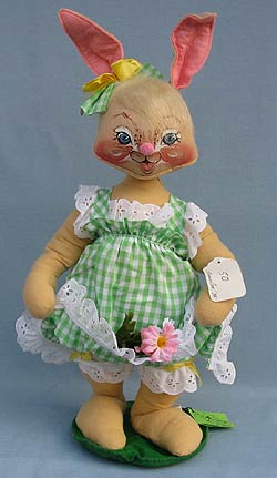 Annalee 18" Country Girl Bunny with Flowers - Mint - 1988 - 072088tong