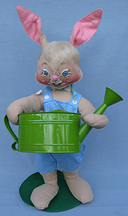 Annalee 18" Country Boy Bunny with Watering Can - Mint - 073085gr