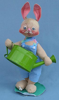 Annalee 18" Country Boy Bunny with Watering Can - Mint - 1986 - 073086def