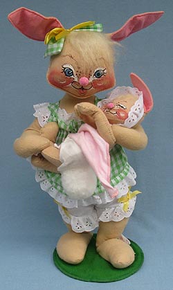 Annalee 18" Mother Bunny with 10" Baby Bunny - Mint - 073888tong