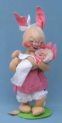 Annalee 18" Mother Bunny with 10" Baby Bunny - Mint - 073889