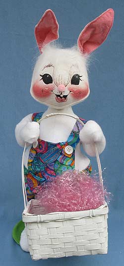 Annalee 18" Easter Morning Bunny  with Basket - Near Mint - 074197a