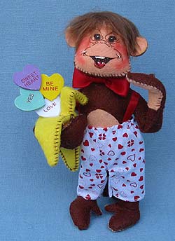 Annalee 6" Monkey Around Boy with Conversation Hearts - Mint - 101410