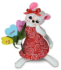 Annalee 5" Bouquet of Hearts Mouse 2023 - Mint - 110123