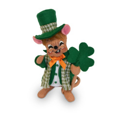 Annalee 6" St. Patrick's Boy Mouse 2018 - Mint - 150518