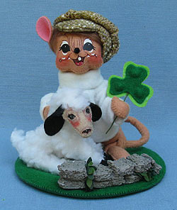 Annalee 6" Lucky To Be Friends Mouse and Lamb Vignette - Mint - 150812