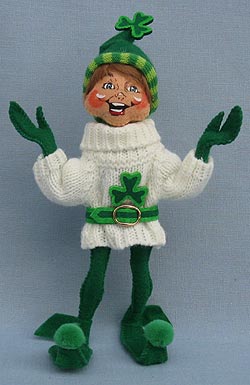 Annalee 9" St. Patrick's Elf in Sweater 2017 - Mint - 150817