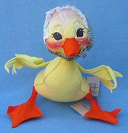 Annalee 12" Yellow Mother Duck with Green Check Kerchief - Mint - 155096