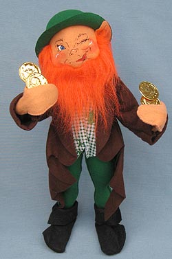 Annalee 15" Leprechaun Holding Coins - Winking - Mint  - 170802w