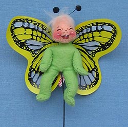 Annalee 3" Butterfly Pick - Mint - 181796xo