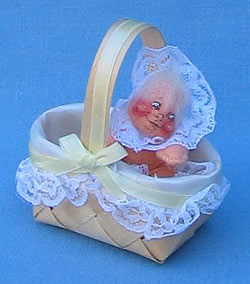 Annalee 3" Baby in Basket - Near Mint - 196087ox