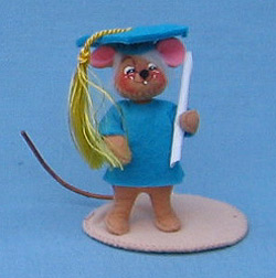 Annalee 3" Graduation Boy Mouse - Mint - 198997sq