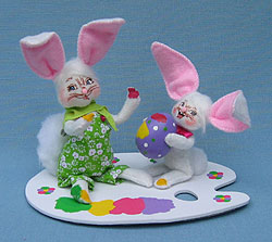 Annalee 5" Egg Painting Bunny Pals - Mint - 200909