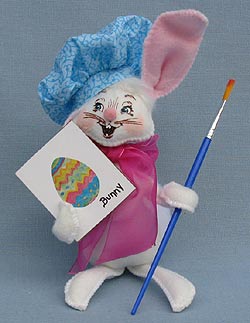 Annalee 6" Artist Bunny with Brush 2017 - Mint - 201117