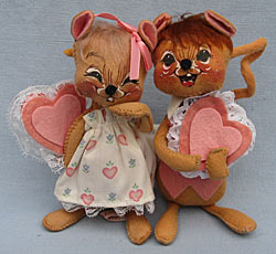 Annalee 7" Sweetheart Boy & Girl Mouse - Mint - 2014-2001-91