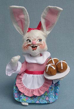 Annalee 6" Hot Cross Buns Girl Chef Bunny 2013 - Mint - 201513