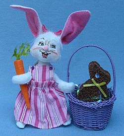 Annalee 6" Easter Girl Bunny with Basket - Mint - 201611