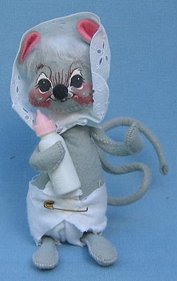 Annalee 7" Baby Mouse with Bottle - Mint - 201687