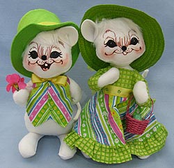 Annalee10" Sunday Best Boy & Girl Mice - Mint - 202909-202809