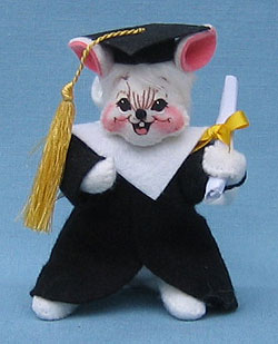 Annalee 5" Graduation Mouse - Mint - 210102cc