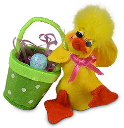 Annalee 3" Easter Basket Ducky 2021 - Mint - 210121