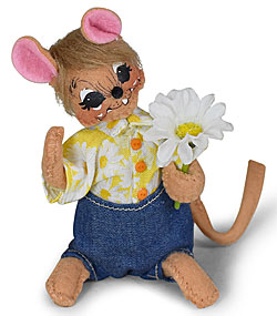 Annalee 5" Boy Mouse with Daisy 2023 - Mint - 210623