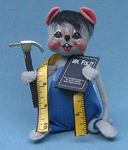 Annalee 7" Mr "Fix-It" Handyman Mouse - Mint - 210800