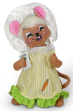 Annalee 6" Garden Girl Mouse 2024 - Mint - 211024