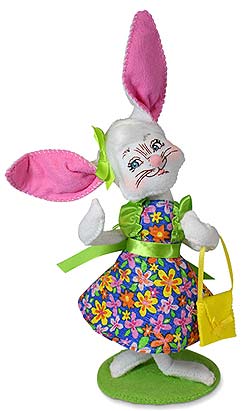 Annalee 6" Easter Girl Bunny with Purse 2019 - Mint - 211119