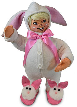 Annalee 14" Bunny Kid with Bunny Slippers 2019 - Mint - 212119