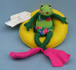 Annalee 10" Floating Flo Frog - Mint - Sample - 240599af