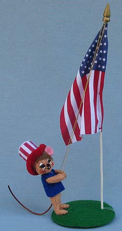 Annalee 3" Flag Ceremony Mouse 2015 - Mint - 250015