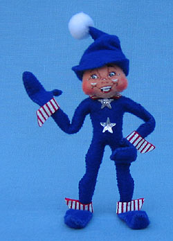 Annalee 5" Blue Patriotic Elf - Mint - 250308