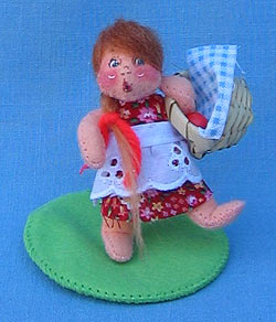 Annalee 3" Picnic Girl in Red Dress - Mint - 250597ooh