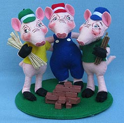 Annalee 5" Three Little Pigs - Mint - 251412