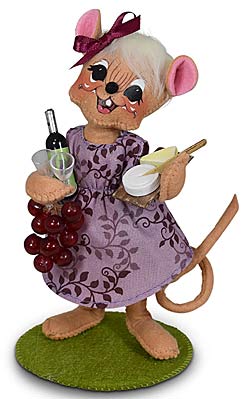 Annalee 6" Wine & Cheese Party Mouse 2023 - Mint - 261523