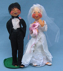 Annalee 10" Bride & Groom - Mint - 2705-2710-84ton