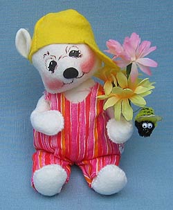 Annalee 8" Bee Careful Bear Holding Flowers - Mint - 279101