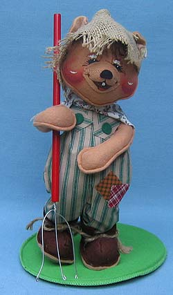 Annalee 10" Billy Bear Farmer with Pitchfork - Mint - 280298