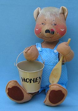 Annalee 18" Bear with Honey Pot & Bee - Excellent - 281585