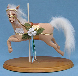 Annalee 12" Champagne the Carousel Horse - Very Good - 284297a