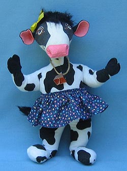 Annalee 12" Blue Hanna Holstein Cow - Good - 285099a