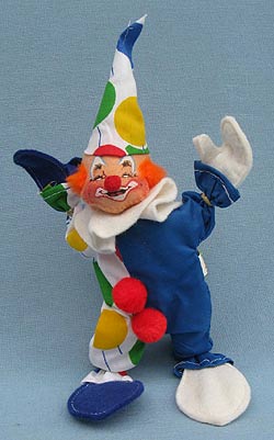 Annalee 10" Blue Clown - Mint - 295085blx